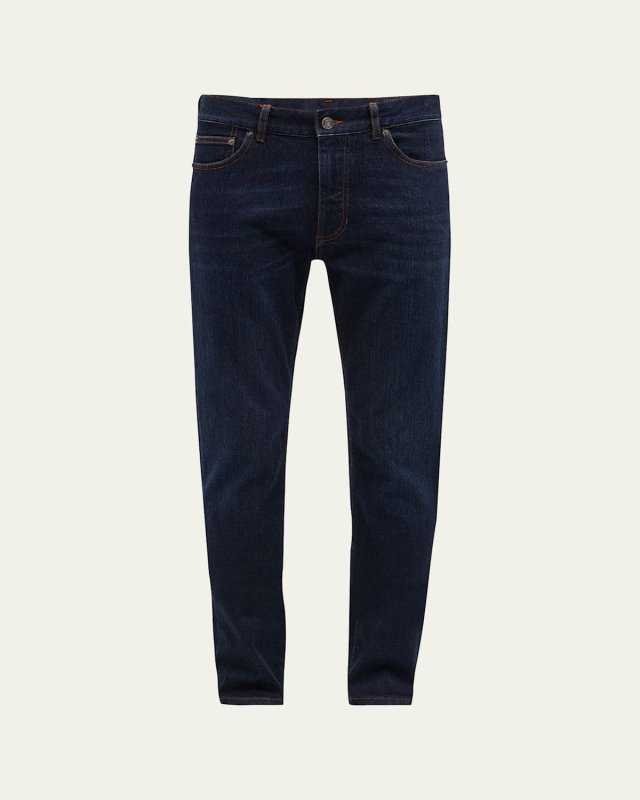 Men's 5-Pocket Dark Wash Denim Jeans